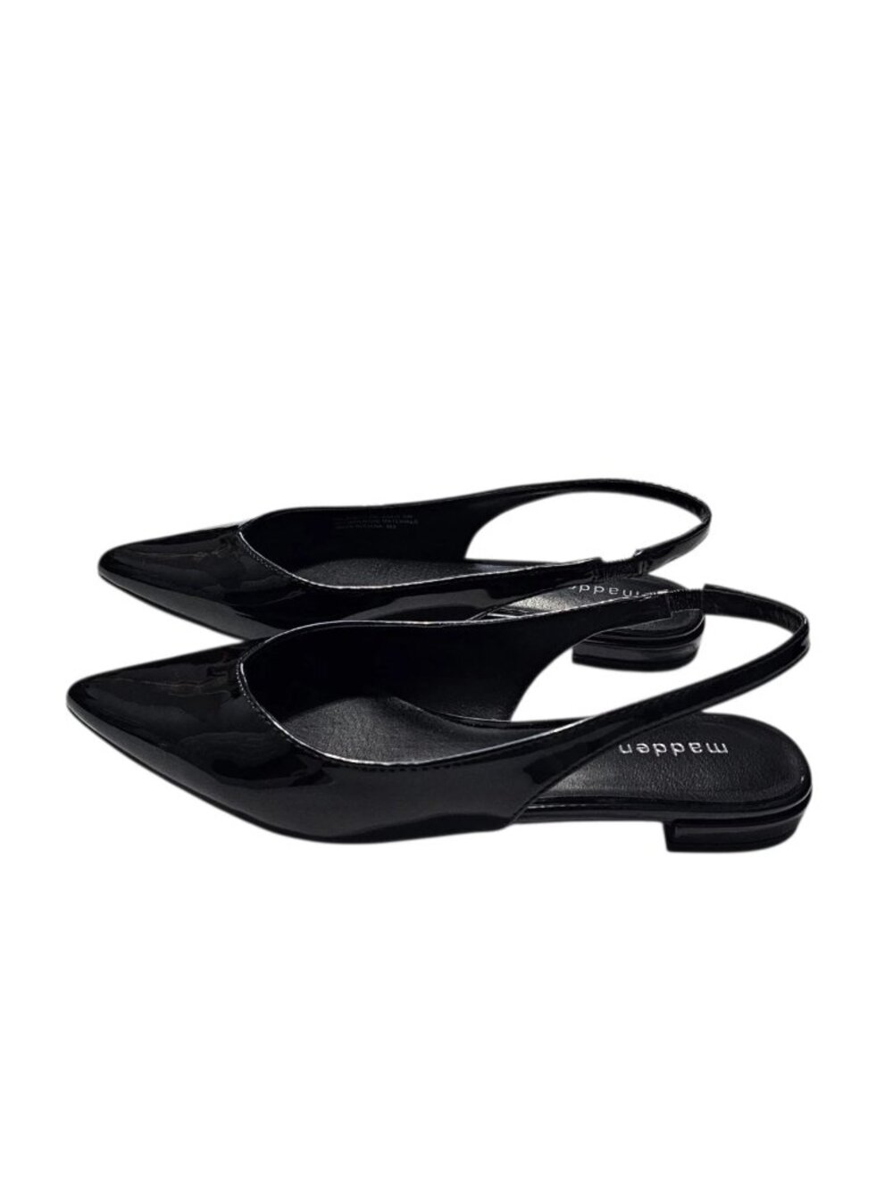 Madden Girl Delaney Flats Women’s Size 6M Black Pointed Toe Slingback Sandals